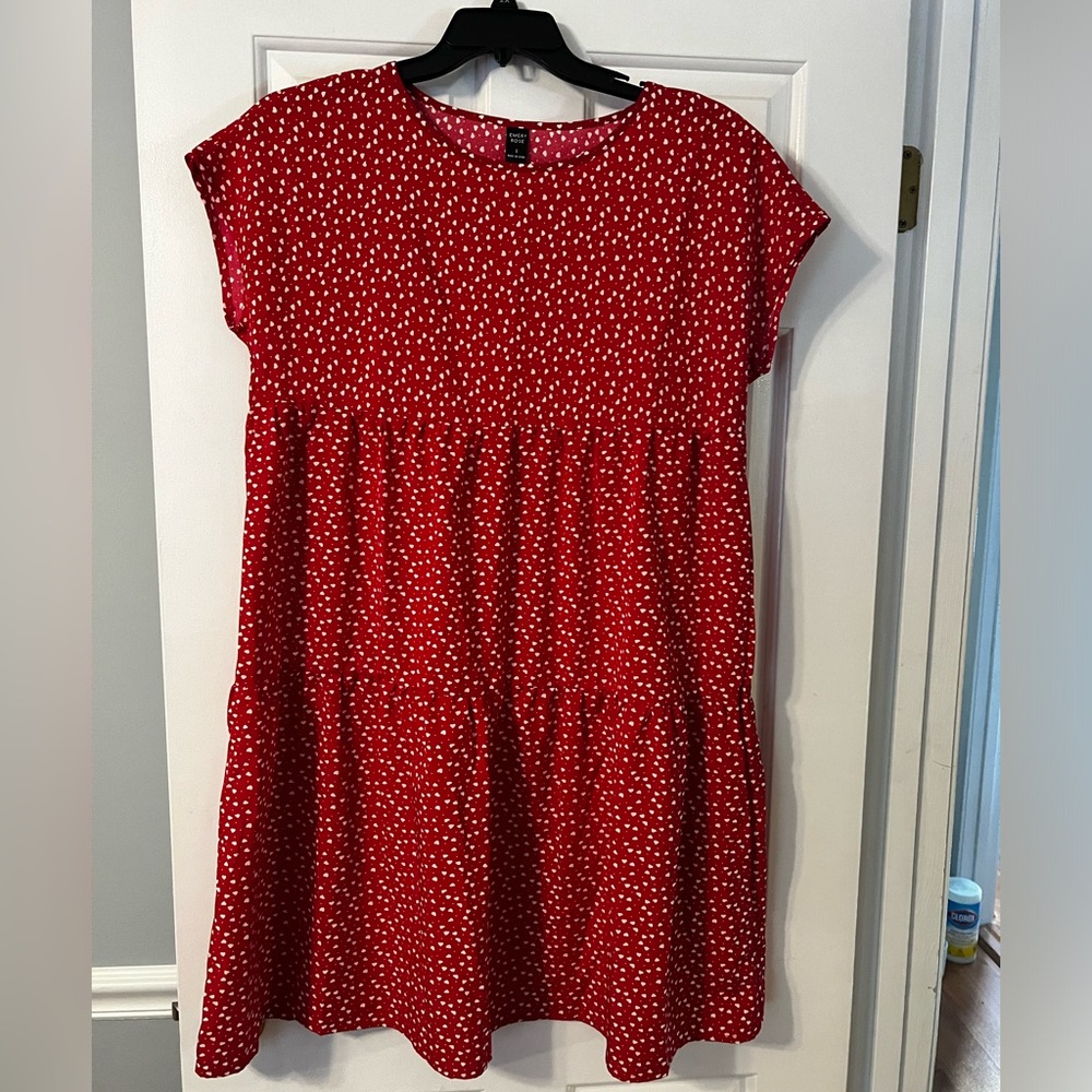 Red Babydoll mini-dress